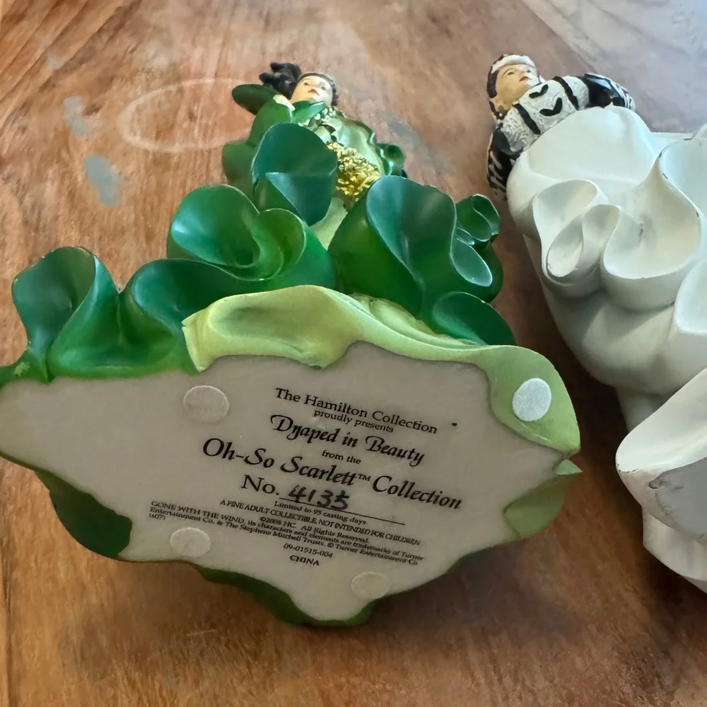 Lot Of 2 Hamilton Collection Porcelain Lady Woman Figure